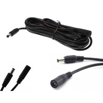 Przewód kabel przedłużka zasilania kamer, taśm LED DC 12V